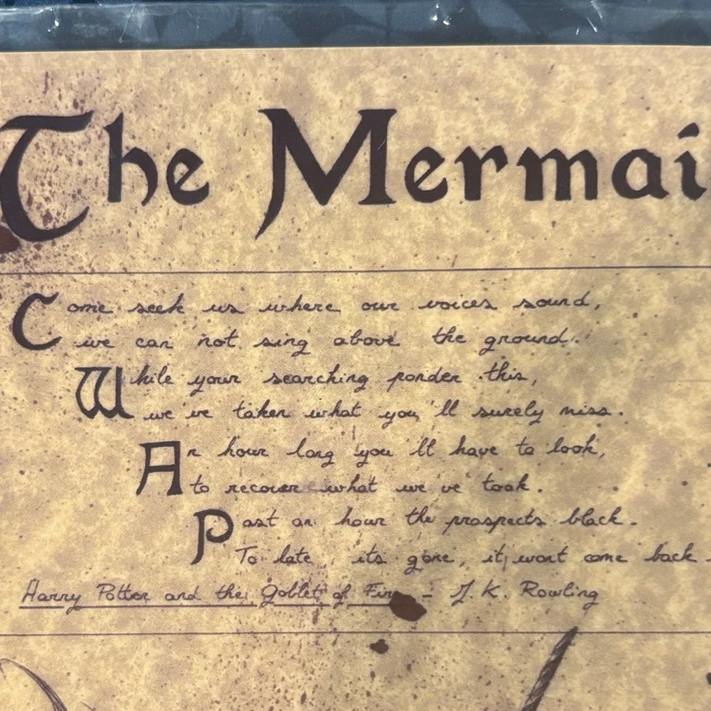 Zellgarm Artistic Mermaid Sea Creature Sketch Poster